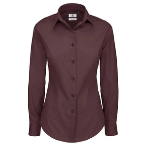 Camicia Black Tie Manica Lunga Donna rosso / XS - personalizzabile con logo