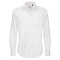 Camicia Black Tie Manica Lunga Uomo bianco / S - personalizzabile con logo