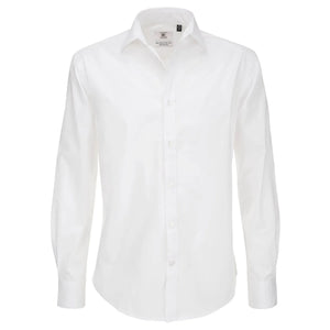 Camicia Black Tie Manica Lunga Uomo bianco / S - personalizzabile con logo