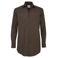 Camicia Black Tie Manica Lunga Uomo marrone / S - personalizzabile con logo