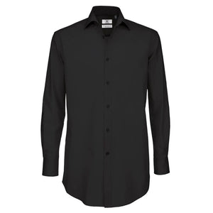 Camicia Black Tie Manica Lunga Uomo nero / S - personalizzabile con logo