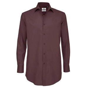 Camicia Black Tie Manica Lunga Uomo rosso / S - personalizzabile con logo