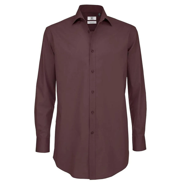 Camicia Black Tie Manica Lunga Uomo rosso / S - personalizzabile con logo