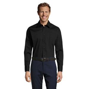 Camicia Brighton Uomo Nero / S - personalizzabile con logo