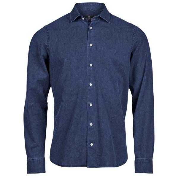 Camicia Denim blu / S - personalizzabile con logo