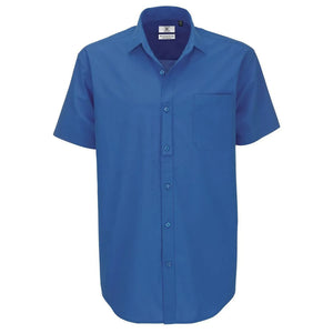 Camicia Heritage Manica Corta Uomo blu / S - personalizzabile con logo