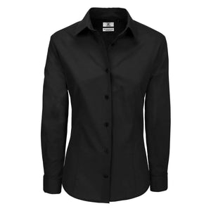 Camicia Heritage Manica Lunga Donna nero / XS - personalizzabile con logo