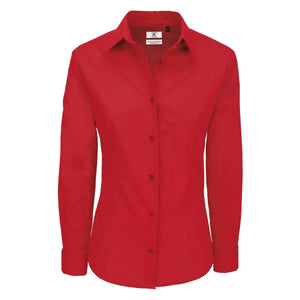 Camicia Heritage Manica Lunga Donna rosso / XS - personalizzabile con logo