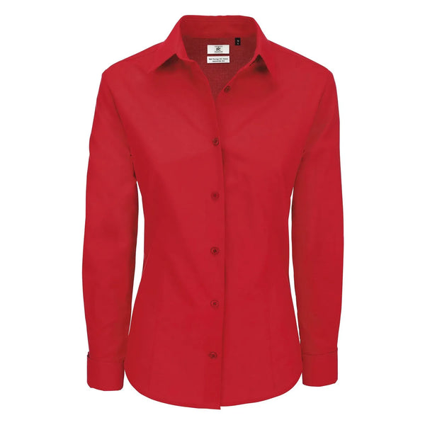 Camicia Heritage Manica Lunga Donna rosso / XS - personalizzabile con logo