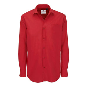Camicia Heritage Manica Lunga Uomo rosso / S - personalizzabile con logo