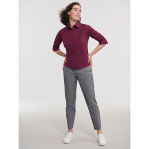Camicia Ladies 3/4 Sleeve Easy Care Fitted - personalizzabile con logo