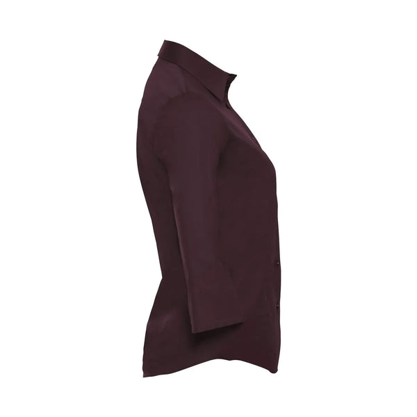 Camicia Ladies 3/4 Sleeve Easy Care Fitted - personalizzabile con logo