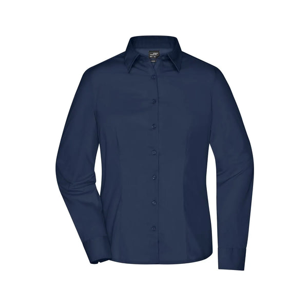Camicia Ladies Business  Longsleeve blu / XS - personalizzabile con logo