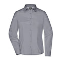 Camicia Ladies Business  Longsleeve steel / XS - personalizzabile con logo