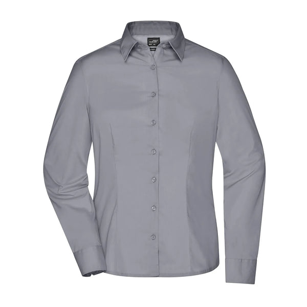 Camicia Ladies Business  Longsleeve steel / XS - personalizzabile con logo
