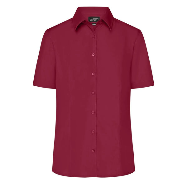 Camicia Ladies Business  Shortsleeve bordeaux / XS - personalizzabile con logo
