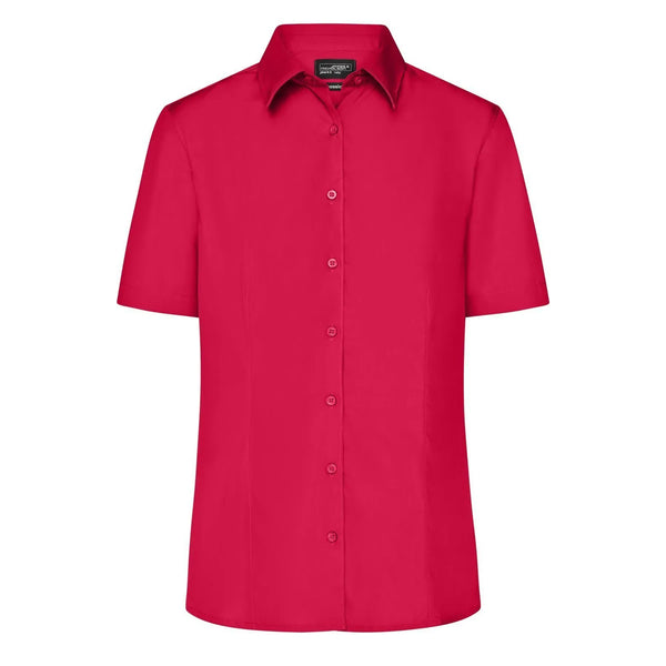 Camicia Ladies Business  Shortsleeve rosso / XS - personalizzabile con logo