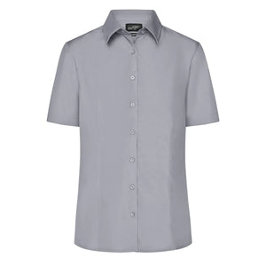Camicia Ladies Business  Shortsleeve steel / XS - personalizzabile con logo