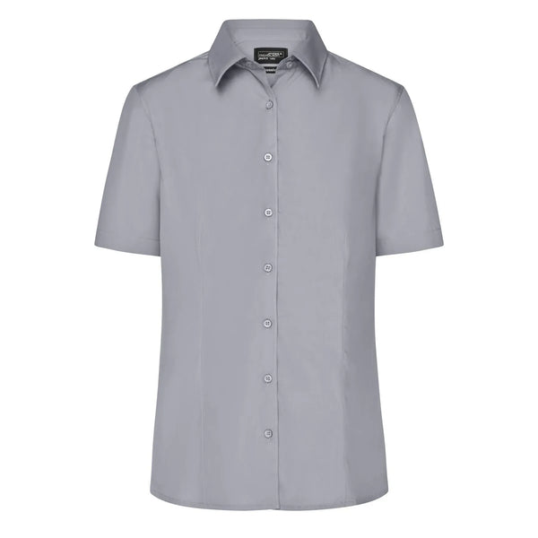 Camicia Ladies Business  Shortsleeve steel / XS - personalizzabile con logo