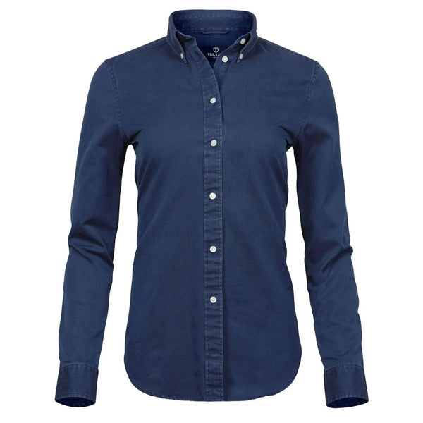 Camicia Ladies Casual Twill viola / XS - personalizzabile con logo