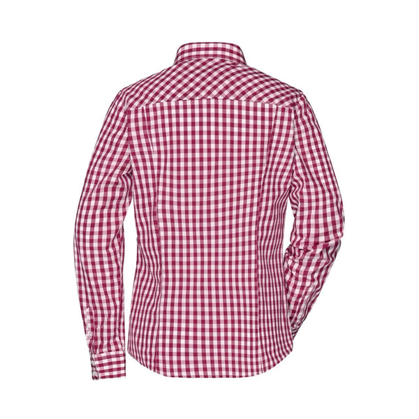 Camicia Ladies Checked Blouse - personalizzabile con logo