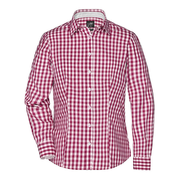 Camicia Ladies Checked Blouse - personalizzabile con logo