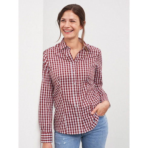 Camicia Ladies Checked Blouse - personalizzabile con logo