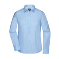 Camicia Ladies  Longsleeve Micro-Twill azzurro / XS - personalizzabile con logo