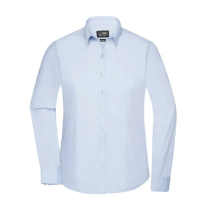 Camicia Ladies  Longsleeve Poplin light-blue / XS - personalizzabile con logo