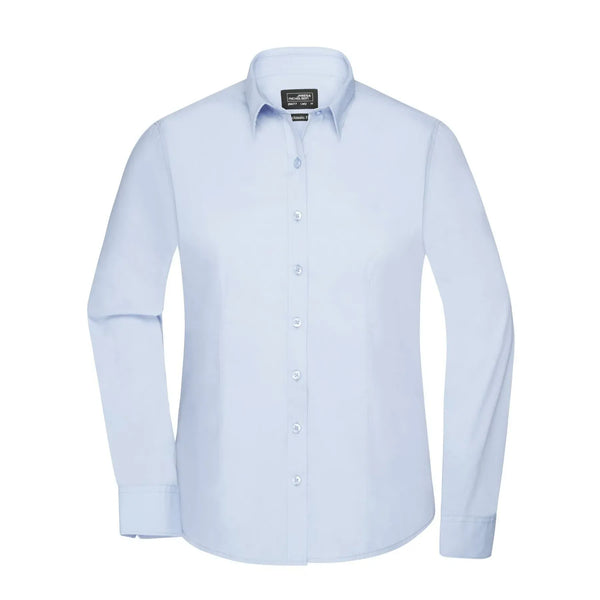 Camicia Ladies  Longsleeve Poplin light-blue / XS - personalizzabile con logo