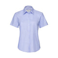 Camicia Ladies Maniche Corte Easy Care Oxford azzurro / XS - personalizzabile con logo