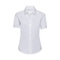 Camicia Ladies Maniche Corte Easy Care Oxford bianco / XS - personalizzabile con logo