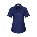 Camicia Ladies Maniche Corte Easy Care Oxford royal / XS - personalizzabile con logo