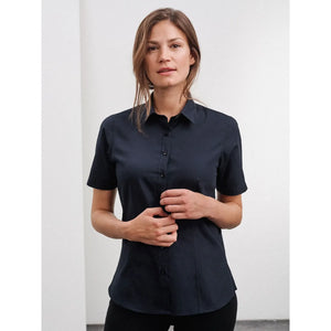 Camicia Ladies  Maniche Corte Poplin - personalizzabile con logo