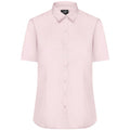 Camicia Ladies  Maniche Corte Poplin rosa / XS - personalizzabile con logo