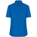 Camicia Ladies  Maniche Corte Poplin royal / XS - personalizzabile con logo