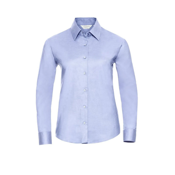 Camicia Ladies Maniche Lunghe Easy Care Oxford azzurro / XS - personalizzabile con logo