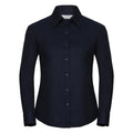 Camicia Ladies Maniche Lunghe Easy Care Oxford blu / XS - personalizzabile con logo