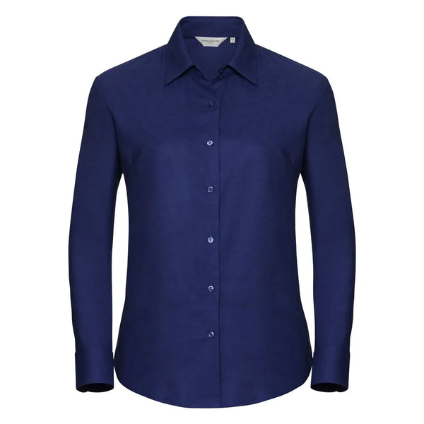 Camicia Ladies Maniche Lunghe Easy Care Oxford royal / XS - personalizzabile con logo