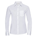 Camicia Ladies Maniche Lunghe Polycotton Poplin bianco / XS - personalizzabile con logo
