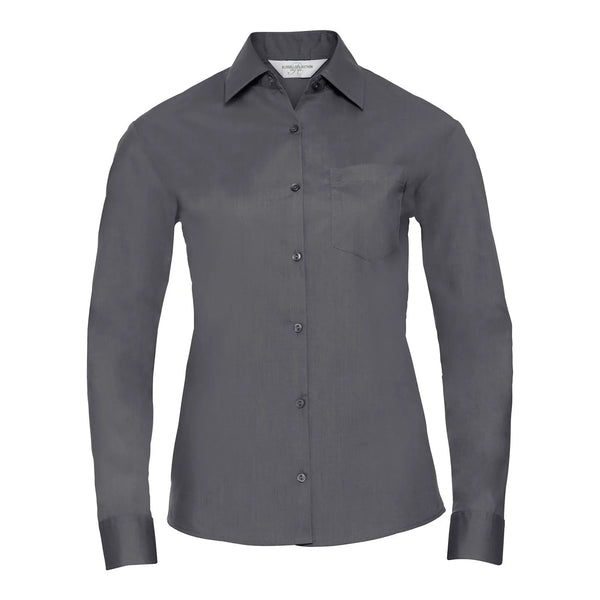 Camicia Ladies Maniche Lunghe Polycotton Poplin - personalizzabile con logo