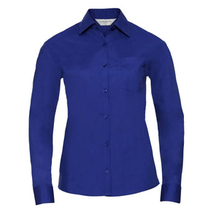 Camicia Ladies Maniche Lunghe Polycotton Poplin royal / XS - personalizzabile con logo