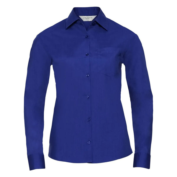 Camicia Ladies Maniche Lunghe Polycotton Poplin royal / XS - personalizzabile con logo