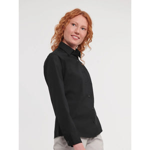 Camicia Ladies Maniche Lunghe Pure Cotton Poplin - personalizzabile con logo