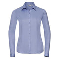Camicia Ladies Maniche Lunghe Tailored Herringbone azzurro / XS - personalizzabile con logo