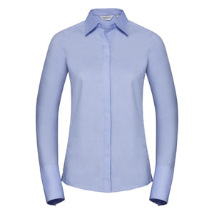 Camicia Ladies Maniche Lunghe Ultimate Stretch azzurro / XS - personalizzabile con logo