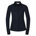 Camicia Ladies Maniche Lunghe Ultimate Stretch blu / XS - personalizzabile con logo