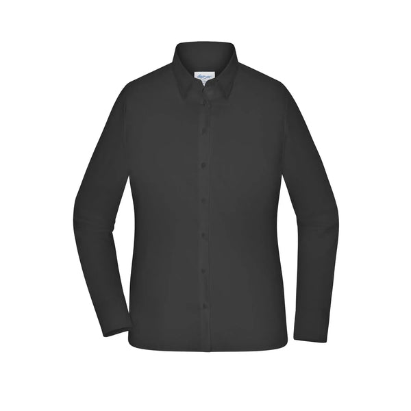 Camicia Ladies  - Modern Fit - nero / XS - personalizzabile con logo