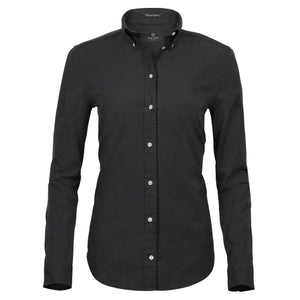 Camicia Ladies Perfect Oxford nero / XS - personalizzabile con logo