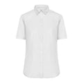 Camicia Ladies  Shortsleeve Micro-Twill bianco / XS - personalizzabile con logo